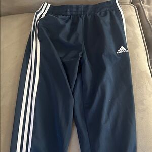Adidas Kids Navy Joggers with Triple White Stripes